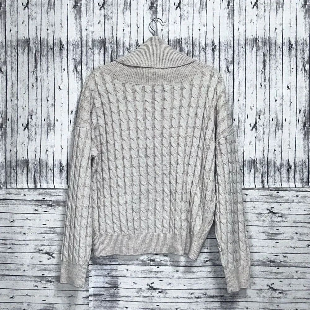Frame Half-Zip Cable Sweater - Picture 2 of 9